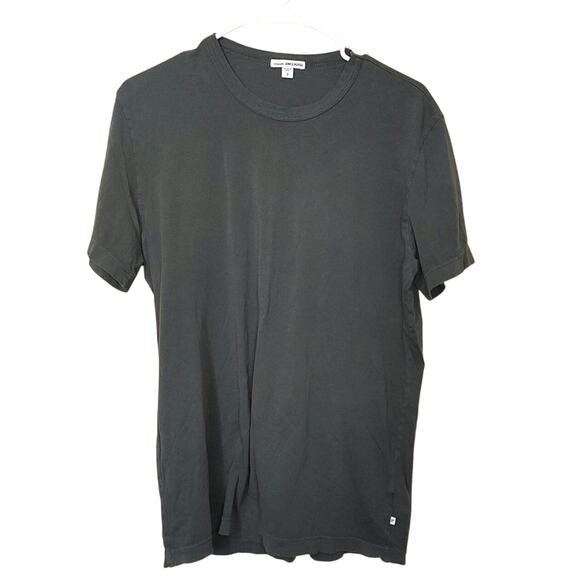 Standard James Perse Size 2 Comfy T Shirt Combed Cotton Dark Green Short Sleeve - Picture 1 of 8